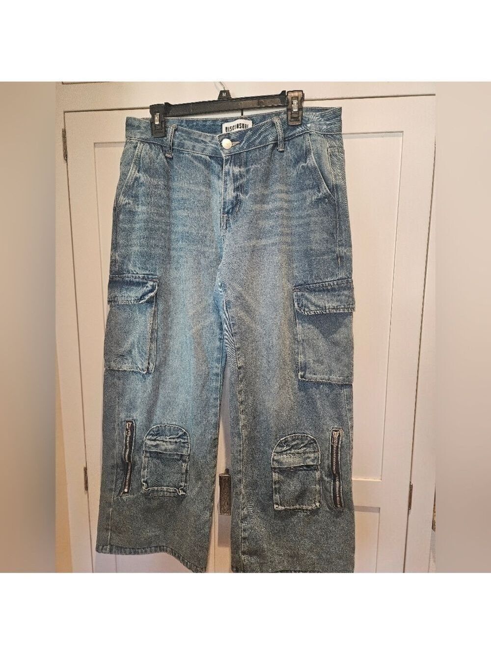Disclosure Wide Leg Cargo Jeans – Size 11 – Y2K Style
